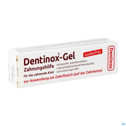 Sie sehen eine Packung DENTINOX ZAHNUNGSHILFE GEL, 10 Gramm, Produktbild: 02 DENTINOX ZAHNUNGSHILFE GEL, 10 Gramm, A-Nr.: 1325951 - 02