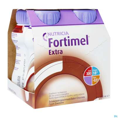 Sie sehen eine Packung FORTIMEL PROT 200 1,5 SCHOKO, 4 Stück, Produktbild: 02 FORTIMEL PROT 200 1,5 SCHOKO, 4 Stück, A-Nr.: 4303401 - 02