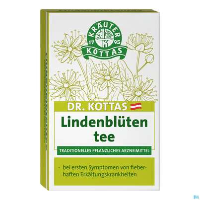 Sie sehen eine Packung Dr. Kottas Lindenblütentee, 20 Stück, Produktbild: 01 Dr. Kottas Lindenblütentee, 20 Stück, A-Nr.: 3886197 - 01
