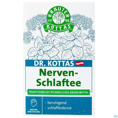 Sie sehen eine Packung Dr. Kottas Nerven-Schlaftee, 20 Stück, Produktbild: 03 Dr. Kottas Nerven-Schlaftee, 20 Stück, A-Nr.: 3886056 - 03