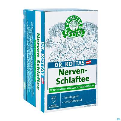 Sie sehen eine Packung Dr. Kottas Nerven-Schlaftee, 20 Stück, Produktbild: 04 Dr. Kottas Nerven-Schlaftee, 20 Stück, A-Nr.: 3886056 - 04