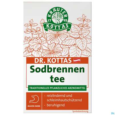Sie sehen eine Packung Dr. Kottas Sodbrennentee, 20 Stück, Produktbild: 02 Dr. Kottas Sodbrennentee, 20 Stück, A-Nr.: 3886079 - 02