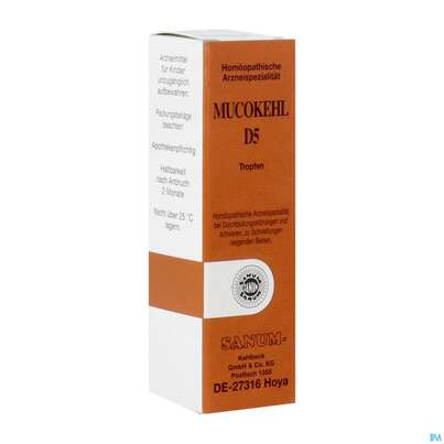 Sie sehen eine Packung MUCOKEHL D 5 TR, 10 Milliliter, Produktbild: 02 MUCOKEHL D 5 TR, 10 Milliliter, A-Nr.: 0991315 - 02