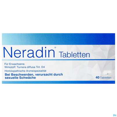 Sie sehen eine Packung Neradin Tabl 40st, Produktbild: 01 Neradin Tabl 40st, A-Nr.: 4466770 - 01