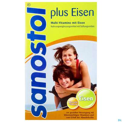 Sie sehen eine Packung SANOSTOL MULTIVIT +EISEN, 460 Milliliter, Produktbild: 01 SANOSTOL MULTIVIT +EISEN, 460 Milliliter, A-Nr.: 4265043 - 01