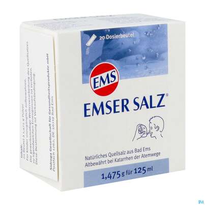Sie sehen eine Packung Emser Salz 1,475g Kinder Btl 20st, Produktbild: 02 Emser Salz 1,475g Kinder Btl 20st, A-Nr.: 3488054 - 02