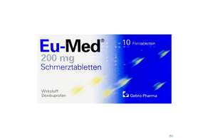 EU-MED SCHMERZTBL 200MG, 10 Stück, A-Nr.: 2442647 - 01
