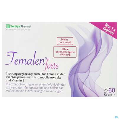 Sie sehen eine Packung FEMALEN HKPS FTE, 60 Stück, Produktbild: 01 FEMALEN HKPS FTE, 60 Stück, A-Nr.: 4777702 - 01