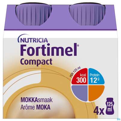 Sie sehen eine Packung FORTIMEL COMP 2.4 125 CAPP, 4 Stück, Produktbild: 01 FORTIMEL COMP 2.4 125 CAPP, 4 Stück, A-Nr.: 4294062 - 01