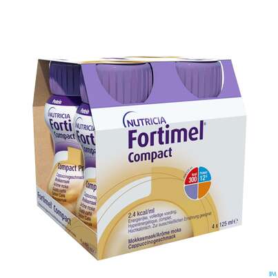 Sie sehen eine Packung FORTIMEL COMP 2.4 125 CAPP, 4 Stück, Produktbild: 02 FORTIMEL COMP 2.4 125 CAPP, 4 Stück, A-Nr.: 4294062 - 02