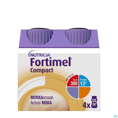 Sie sehen eine Packung FORTIMEL COMP 2.4 125 CAPP, 4 Stück, Produktbild: 03 FORTIMEL COMP 2.4 125 CAPP, 4 Stück, A-Nr.: 4294062 - 03