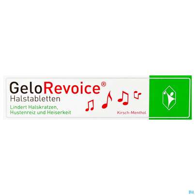 Sie sehen eine Packung GELOREVOICE HALSTBL KIRSCH, 20 Stück, Produktbild: 01 GELOREVOICE HALSTBL KIRSCH, 20 Stück, A-Nr.: 3441986 - 01