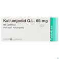 Sie sehen eine Packung KAL JOD G.L.TBL 65MG, 10 Stück, Produktbild: 01 KAL JOD G.L.TBL 65MG, 10 Stück, A-Nr.: 3762992 - 01