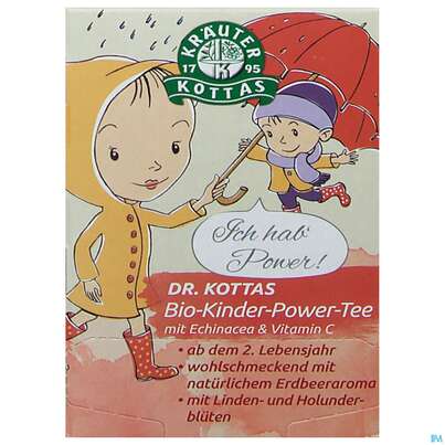 Sie sehen eine Packung Dr. Kottas Bio-Kinder-Power-Tee, 20 Stück, Produktbild: 01 Dr. Kottas Bio-Kinder-Power-Tee, 20 Stück, A-Nr.: 4600323 - 01