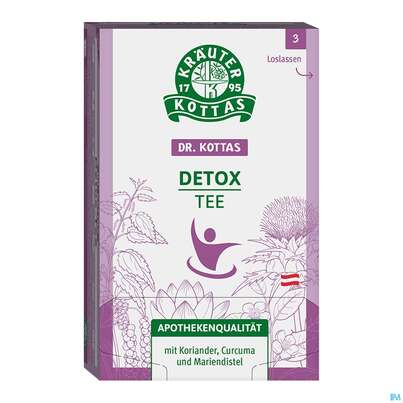 Sie sehen eine Packung Dr. Kottas Detox-Tee, 20 Stück, Produktbild: 01 Dr. Kottas Detox-Tee, 20 Stück, A-Nr.: 4401279 - 01