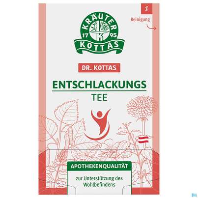 Sie sehen eine Packung Dr. Kottas Entschlackungstee, 20 Stück, Produktbild: 02 Dr. Kottas Entschlackungstee, 20 Stück, A-Nr.: 3886406 - 02