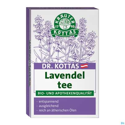 Sie sehen eine Packung Dr. Kottas Lavendeltee, 20 Stück, Produktbild: 01 Dr. Kottas Lavendeltee, 20 Stück, A-Nr.: 4123076 - 01
