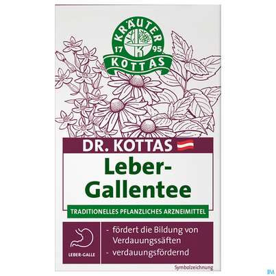 Sie sehen eine Packung Dr. Kottas Leber-Gallentee, 20 Stück, Produktbild: 02 Dr. Kottas Leber-Gallentee, 20 Stück, A-Nr.: 3886151 - 02
