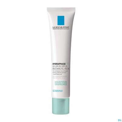 Sie sehen eine Packung La Roche Posay Hydraphase/ha Feuchtigkeitscreme Uv Reichhaltig 40ml, Produktbild: 02 La Roche Posay Hydraphase/ha Feuchtigkeitscreme Uv Reichhaltig 40ml, A-Nr.: 5715991 - 02