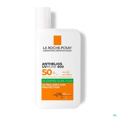 Sie sehen eine Packung La Roche-Posay Anthelios Oil Control Fluid UVMune 400 LSF50+, 50 Milliliter, Produktbild: 05 La Roche-Posay Anthelios Oil Control Fluid UVMune 400 LSF50+, 50 Milliliter, A-Nr.: 5696503 - 05