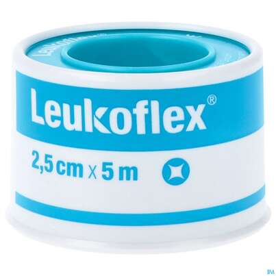 Sie sehen eine Packung Wundpflaster Leukoflex Rollenpflaster 5mx 2,5cm 0112200 1st, Produktbild: 01 Wundpflaster Leukoflex Rollenpflaster 5mx 2,5cm 0112200 1st, A-Nr.: 5020384 - 01