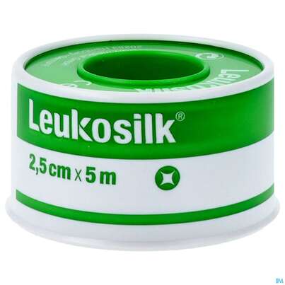 Sie sehen eine Packung LEUKOSILK 5MX 2,5CM, 1 Stück, Produktbild: 01 LEUKOSILK 5MX 2,5CM, 1 Stück, A-Nr.: 5020579 - 01