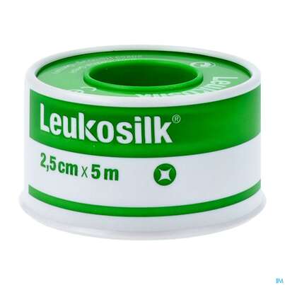 Sie sehen eine Packung LEUKOSILK 5MX 2,5CM, 1 Stück, Produktbild: 02 LEUKOSILK 5MX 2,5CM, 1 Stück, A-Nr.: 5020579 - 02