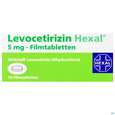 Sie sehen eine Packung LEVOCETIRIZIN HEX FTBL 5MG, 10 Stück, Produktbild: 01 LEVOCETIRIZIN HEX FTBL 5MG, 10 Stück, A-Nr.: 3546509 - 01