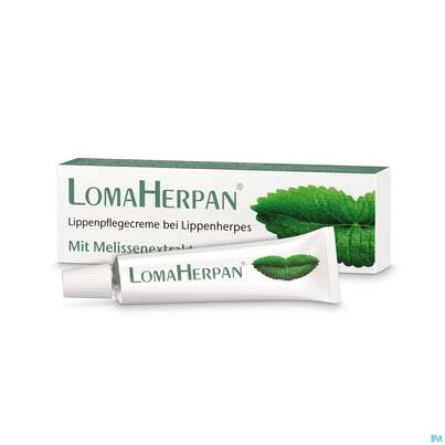 Sie sehen eine Packung LOMAHERPAN LIPPENPFL.CR, 5 Milliliter, Produktbild: 03 LOMAHERPAN LIPPENPFL.CR, 5 Milliliter, A-Nr.: 5405115 - 03
