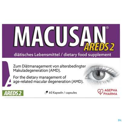 Sie sehen eine Packung MACUSAN KPS AREDS 2, 60 Stück, Produktbild: 02 MACUSAN KPS AREDS 2, 60 Stück, A-Nr.: 4252158 - 02