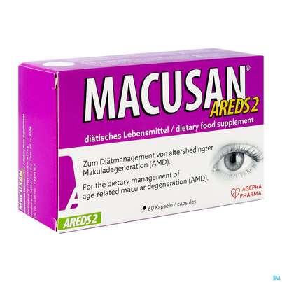 Sie sehen eine Packung MACUSAN KPS AREDS 2, 60 Stück, Produktbild: 03 MACUSAN KPS AREDS 2, 60 Stück, A-Nr.: 4252158 - 03