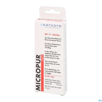 Sie sehen eine Packung Micropur Mf1t Tabl Forte 2x25 50st, Produktbild: 02 Micropur Mf1t Tabl Forte 2x25 50st, A-Nr.: 4134654 - 02