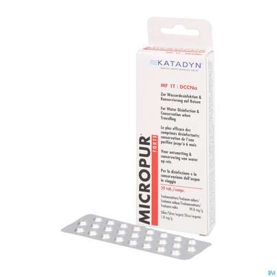Sie sehen eine Packung Micropur Mf1t Tabl Forte 2x25 50st, Produktbild: 04 Micropur Mf1t Tabl Forte 2x25 50st, A-Nr.: 4134654 - 04