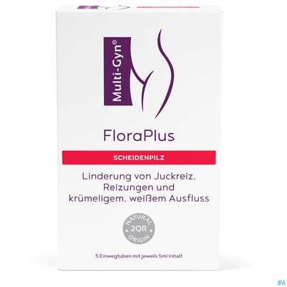 Sie sehen eine Packung MULTI-GYN FLORAPLUS 5X5ML, 1 PK, Produktbild: 01 MULTI-GYN FLORAPLUS 5X5ML, 1 PK, A-Nr.: 3796525 - 01
