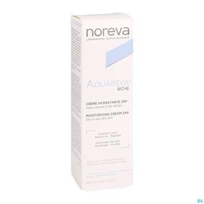 Sie sehen eine Packung Noreva Aquareva Reichhaltige Creme 40ml, Produktbild: 04 Noreva Aquareva Reichhaltige Creme 40ml, A-Nr.: 4095003 - 04