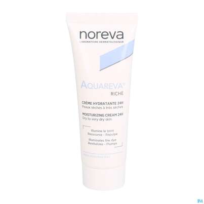 Sie sehen eine Packung Noreva Aquareva Reichhaltige Creme 40ml, Produktbild: 07 Noreva Aquareva Reichhaltige Creme 40ml, A-Nr.: 4095003 - 07