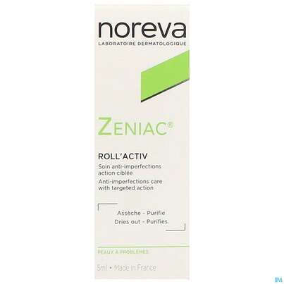 Sie sehen eine Packung Noreva Zeniac Roll Activ 5ml, Produktbild: 01 Noreva Zeniac Roll Activ 5ml, A-Nr.: 2634192 - 01