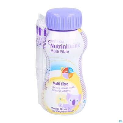 Sie sehen eine Packung Nutrini/drink Flasche Multifibre 200ml Vanille 1st, Produktbild: 01 Nutrini/drink Flasche Multifibre 200ml Vanille 1st, A-Nr.: 3274689 - 01