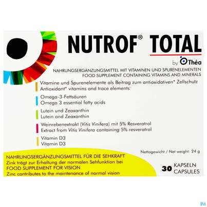 Sie sehen eine Packung NUTROF TOTAL KPS, 30 Stück, Produktbild: 01 NUTROF TOTAL KPS, 30 Stück, A-Nr.: 3946427 - 01