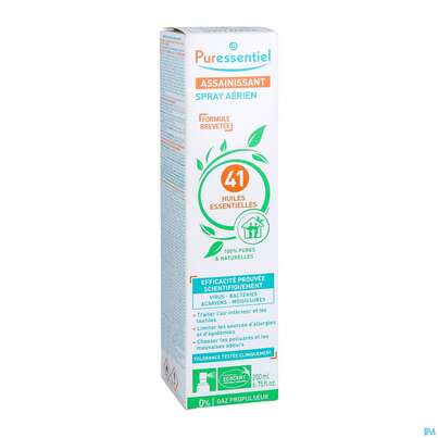 Sie sehen eine Packung Puressentiel Luftreiniger Raumspray +41 Aetherischen Oelen 200ml, Produktbild: 02 Puressentiel Luftreiniger Raumspray +41 Aetherischen Oelen 200ml, A-Nr.: 3831813 - 02