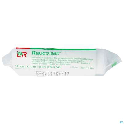 Sie sehen eine Packung Fixierbinden Raucolast 4mx 12cm 1st, Produktbild: 01 Fixierbinden Raucolast 4mx 12cm 1st, A-Nr.: 5026843 - 01