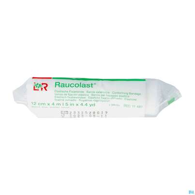Sie sehen eine Packung Fixierbinden Raucolast 4mx 12cm 1st, Produktbild: 02 Fixierbinden Raucolast 4mx 12cm 1st, A-Nr.: 5026843 - 02