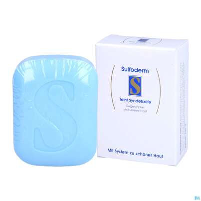 Sie sehen eine Packung Seifen Sulfoderm-s Teint Syndet 100g, Produktbild: 04 Seifen Sulfoderm-s Teint Syndet 100g, A-Nr.: 0645323 - 04