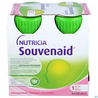 Sie sehen eine Packung Souvenaid 125ml Vitalflasche Erdbeere 24st, Produktbild: 01 Souvenaid 125ml Vitalflasche Erdbeere 24st, A-Nr.: 4133608 - 01