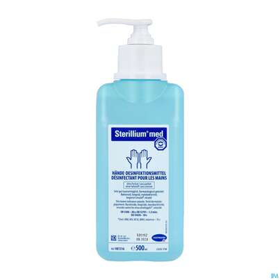 Sie sehen eine Packung STERILLIUM MED +PU, 500 Milliliter, Produktbild: 02 STERILLIUM MED +PU, 500 Milliliter, A-Nr.: 4094423 - 02