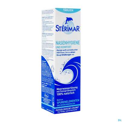 Sie sehen eine Packung STERIMAR MEERW NA-SPRAY, 100 Milliliter, Produktbild: 02 STERIMAR MEERW NA-SPRAY, 100 Milliliter, A-Nr.: 2281457 - 02