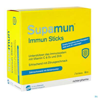 Sie sehen eine Packung Supamun Immun Sticks 30st, Produktbild: 02 Supamun Immun Sticks 30st, A-Nr.: 5091036 - 02