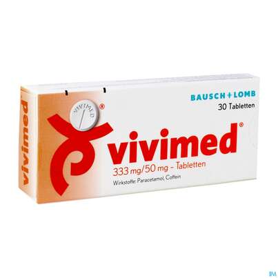 Sie sehen eine Packung VIVIMED TBL 333/50MG, 30 Stück, Produktbild: 02 VIVIMED TBL 333/50MG, 30 Stück, A-Nr.: 3902476 - 02