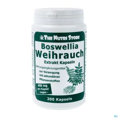 Sie sehen eine Packung Weihrauch Extrakt Boswellia 400mg Vegan 200st, Produktbild: 02 Weihrauch Extrakt Boswellia 400mg Vegan 200st, A-Nr.: 3203784 - 02