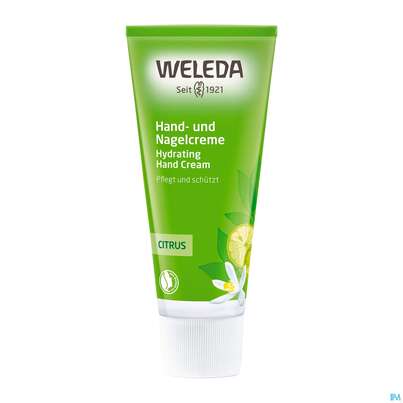 Sie sehen eine Packung Weleda Citrus Hand +nagelcreme 50ml, Produktbild: 02 Weleda Citrus Hand +nagelcreme 50ml, A-Nr.: 3411471 - 02